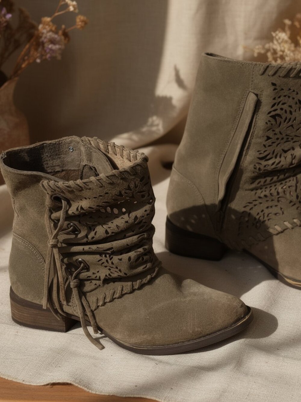 Naughty Monkey Vamp Phyer suede mid-calf boots — Size 9